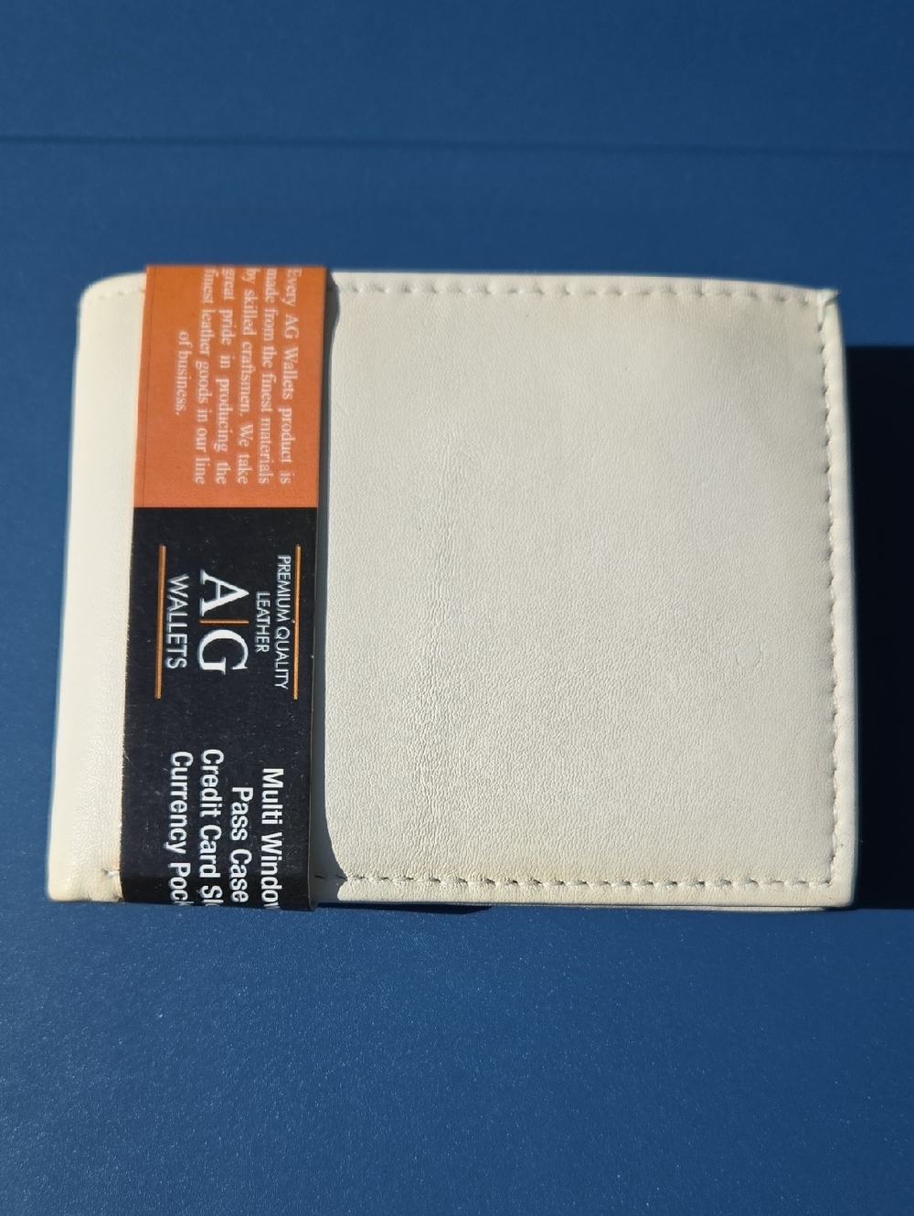 A G Wallets White Premium Leather NWT (BIN 005)
